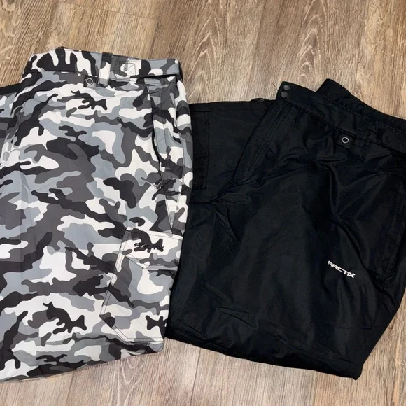 Arctix Black and Camouflage Snow Pants bundle of two😎❄️ Size 4X - Picture 2 of 16